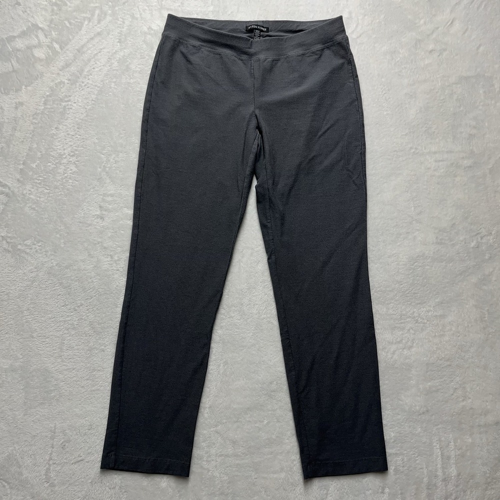 Eileen Fisher Pull On Stretch Pants Womens XS Charcoal Gray Casual Comfy